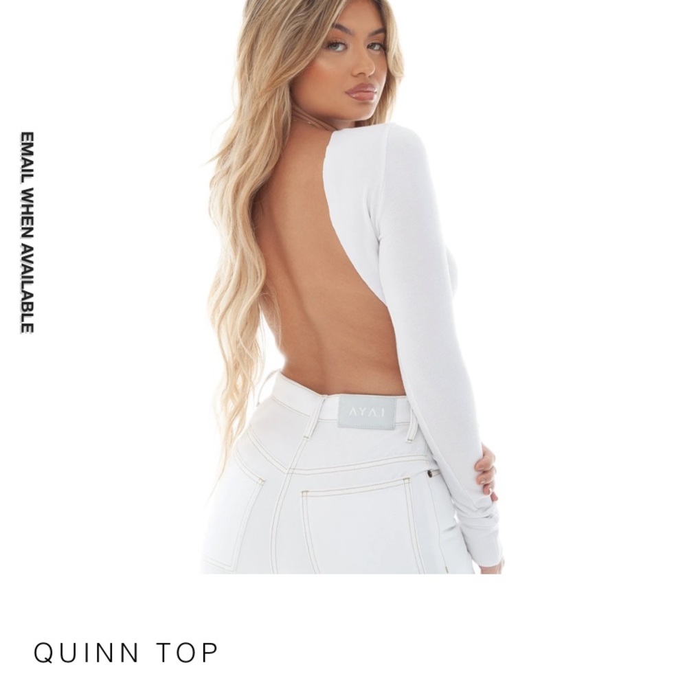 ARE YOU AM I white Quinn Top in xs